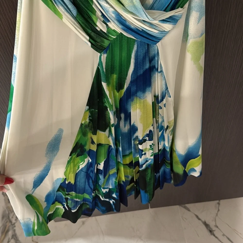 Roberto Cavalli Abstract Print Dress 💙💛💚🤍 - Picture 10 of 17